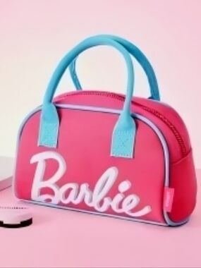 Barbie Official Logo Mini Duffle Cosmetic Bag